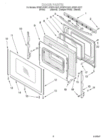 06 - Door parts for Whirlpool Range SF387LEGW7 from AppliancePartsPros.com