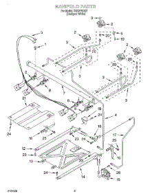 03 - Manifold parts for Whirlpool Range SGS375HQ7 from AppliancePartsPros.com