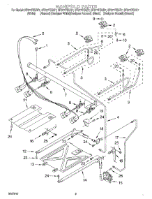 03 - Manifold parts for Whirlpool Range SF377PEGW7 from AppliancePartsPros.com