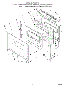 05 - Door, Optional parts for Whirlpool Range RF315PXGV1 from AppliancePartsPros.com