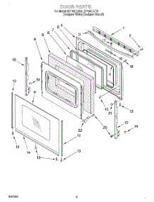 04 - Door parts for Whirlpool Range RF196LXJT0 from AppliancePartsPros.com