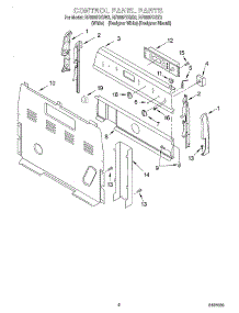 02 - Control Panel parts for Whirlpool Range RF366PXGT2 from AppliancePartsPros.com
