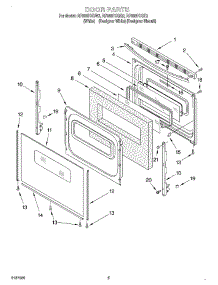 04 - Door parts for Whirlpool Range RF366PXGT2 from AppliancePartsPros.com