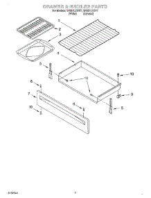 05 - Drawer And Broiler parts for Whirlpool Range SF367LEHN7 from AppliancePartsPros.com
