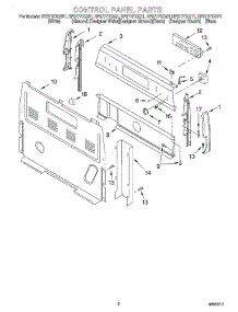 02 - Control Panel parts for Whirlpool Range RF377PXGT1 from AppliancePartsPros.com