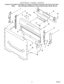 02 - Control Panel parts for Whirlpool Range SF377PEGQ6 from AppliancePartsPros.com