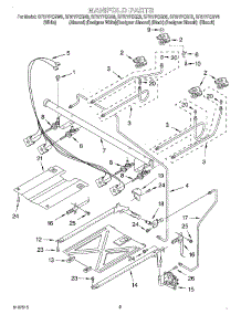 03 - Manifold parts for Whirlpool Range SF377PEGQ6 from AppliancePartsPros.com