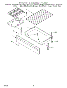 04 - Drawer & Broiler parts for Whirlpool Range RF377PXGW1 from AppliancePartsPros.com