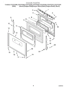 06 - Door parts for Whirlpool Range SF377PEGW6 from AppliancePartsPros.com