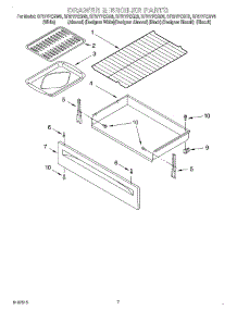 05 - Drawer & Broiler parts for Whirlpool Range SF377PEGZ6 from AppliancePartsPros.com