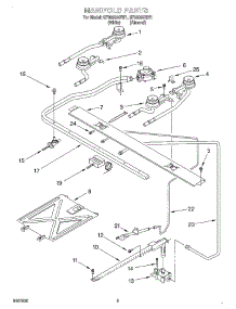 03 - Manifold parts for Whirlpool Range SF3000SGW1 from AppliancePartsPros.com