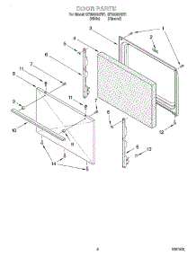 06 - Door, Optional parts for Whirlpool Range SF3000SGW1 from AppliancePartsPros.com