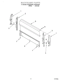 02 - Backguard parts for Whirlpool Range SF3020SGW1 from AppliancePartsPros.com