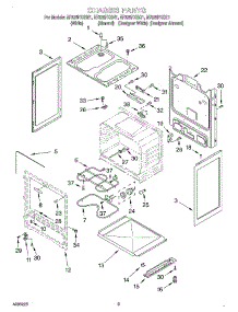 03 - Chassis parts for Whirlpool Range RF325PXGW1 from AppliancePartsPros.com