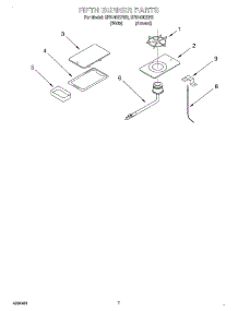 05 - Fifth Burner, Literature parts for Whirlpool Range SF5140EEN2 from AppliancePartsPros.com