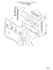 02 - Control Panel parts for Whirlpool Range RF341BXHW1 from AppliancePartsPros.com