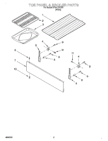 04 - Toe Panel And Broiler parts for Whirlpool Range RF341BXHW1 from AppliancePartsPros.com