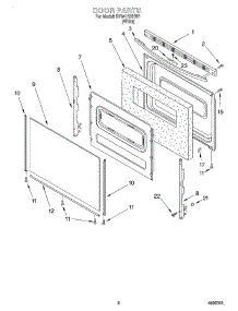 05 - Door, Optional parts for Whirlpool Range RF341BXHW1 from AppliancePartsPros.com