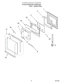 04 - Oven Door parts for Whirlpool Range RS696PXGB4 from AppliancePartsPros.com