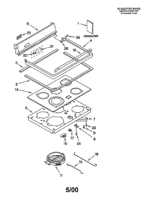 Cooktop parts for Whirlpool Range GR450LXHB1 from AppliancePartsPros.com