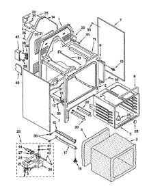 Oven Chassis parts for Whirlpool Range GR450LXHB1 from AppliancePartsPros.com