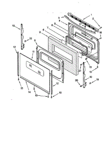 Door parts for Whirlpool Range RF370PXGZ1 from AppliancePartsPros.com