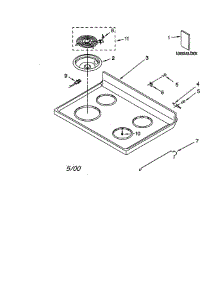 Cooktop parts for Whirlpool Range RF370PXGQ1 from AppliancePartsPros.com