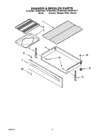 04 - Drawer & Broiler parts for Whirlpool Range RF365PXGW1 from AppliancePartsPros.com