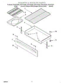 05 - Drawer & Broiler parts for Whirlpool Range SF377PEGZ5 from AppliancePartsPros.com