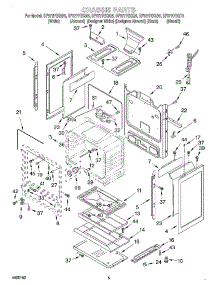 04 - Chassis parts for Whirlpool Range SF377PEGN5 from AppliancePartsPros.com