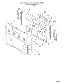 02 - Control Panel parts for Whirlpool Range RF340BXHW1 from AppliancePartsPros.com