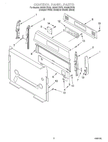 02 - Control Panel parts for Whirlpool Range GS395LEGT5 from AppliancePartsPros.com