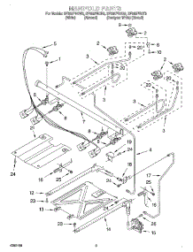 03 - Manifold parts for Whirlpool Range SF365PEGW5 from AppliancePartsPros.com