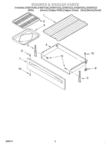 04 - Drawer And Broiler parts for Whirlpool Range RF385PXGN2 from AppliancePartsPros.com