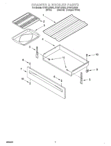 05 - Drawer And Broiler parts for Whirlpool Range SF387LEGN5 from AppliancePartsPros.com