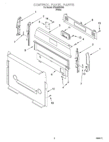 02 - Control Panel parts for Whirlpool Range SF350BEGW5 from AppliancePartsPros.com