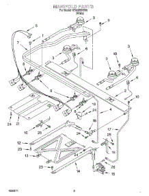 03 - Manifold parts for Whirlpool Range SF350BEGW5 from AppliancePartsPros.com
