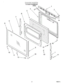 06 - Door, Optional parts for Whirlpool Range SF350BEGW5 from AppliancePartsPros.com