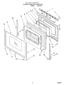06 - Door, Optional parts for Whirlpool Range SF367LEHW5 from AppliancePartsPros.com