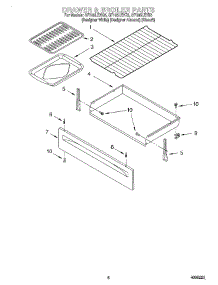 06 - Drawer And Broiler parts for Whirlpool Range SF195LEHQ5 from AppliancePartsPros.com