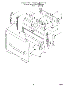 02 - Control Panel parts for Whirlpool Range SF367LEHN5 from AppliancePartsPros.com