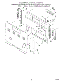 02 - Control Panel parts for Whirlpool Range RF315PXGW1 from AppliancePartsPros.com