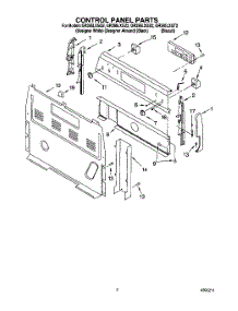 02 - Control Panel parts for Whirlpool Range GR395LXGQ2 from AppliancePartsPros.com
