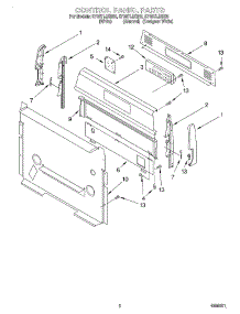 02 - Control Panel parts for Whirlpool Range SF387LEGW5 from AppliancePartsPros.com