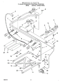 03 - Manifold parts for Whirlpool Range SF362BEGW5 from AppliancePartsPros.com
