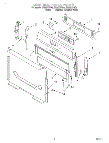 02 - Control Panel parts for Whirlpool Range SF362BEGQ5 from AppliancePartsPros.com
