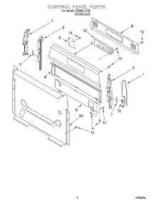 02 - Control Panel parts for Whirlpool Range GS395LEHS5 from AppliancePartsPros.com