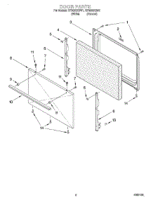 05 - Door, Optional parts for Whirlpool Range RF3020XGW1 from AppliancePartsPros.com