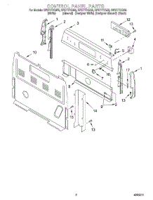 02 - Control Panel parts for Whirlpool Range RF377PXGZ5 from AppliancePartsPros.com