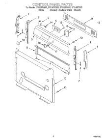 02 - Control Panel parts for Whirlpool Range SF310BEGN5 from AppliancePartsPros.com